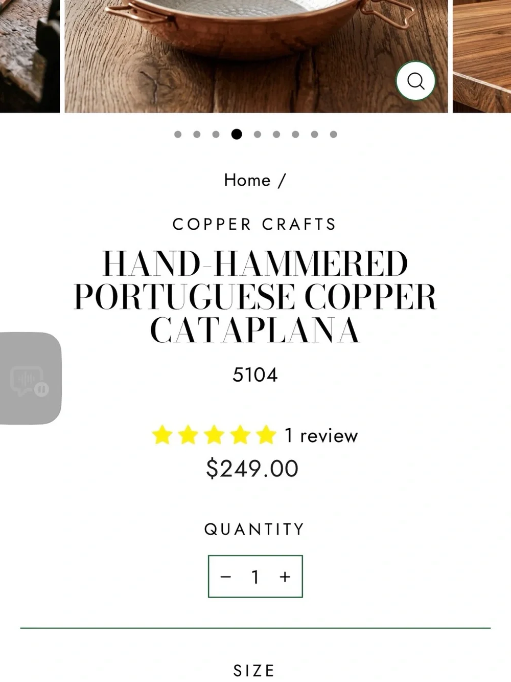Set of Portuguese Hammered Copper Roasting Pans with Lid - Copper Finish